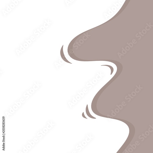 Light brown dripping liquid vector background. Abstract melting milk chocolate, coffee cream, or mud splash isolated on white background.