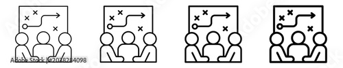 Strategy Consulting Icon Set Different Style Collection