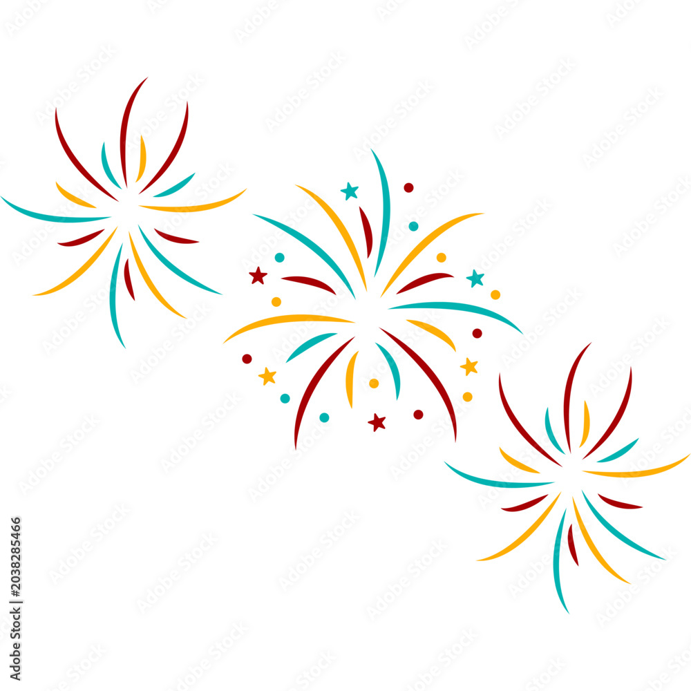 Obraz premium Juneteenth Firework Decoration