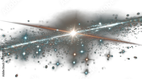 Abstract Cosmic Light Particles and Stars, controlled brightness, smooth blur falloff