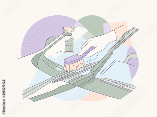 car care and cleaning vector
