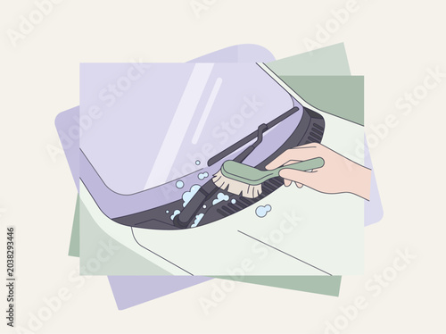 car care and cleaning vector