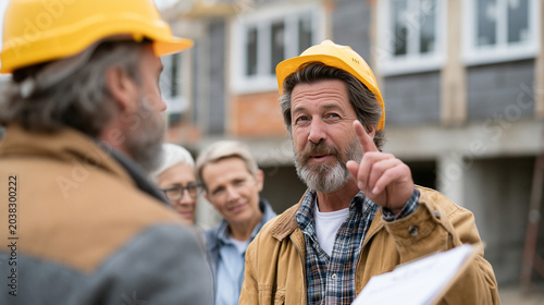 Construction site meeting: ...