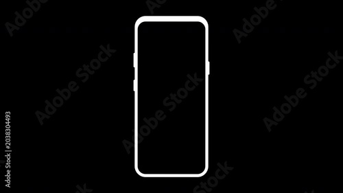 White Phone Orientation Arrows Loop