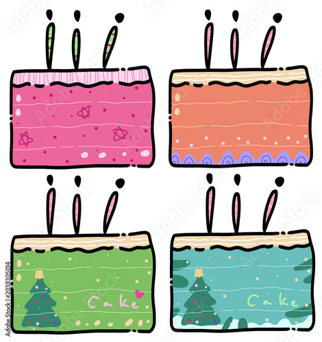 Birthday cake illustration