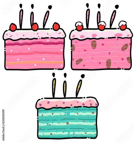 Birthday cake illustration