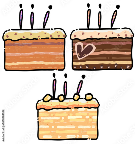 Birthday cake illustration