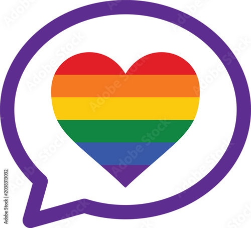 LGBTQ+ Pride Speech Bubble Graphic