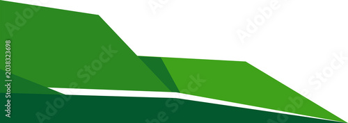 Canvastavla Abstract Green Geometric Corner Header Vector Design