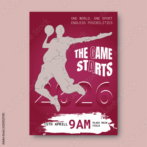 Handball Game Event Poster Template