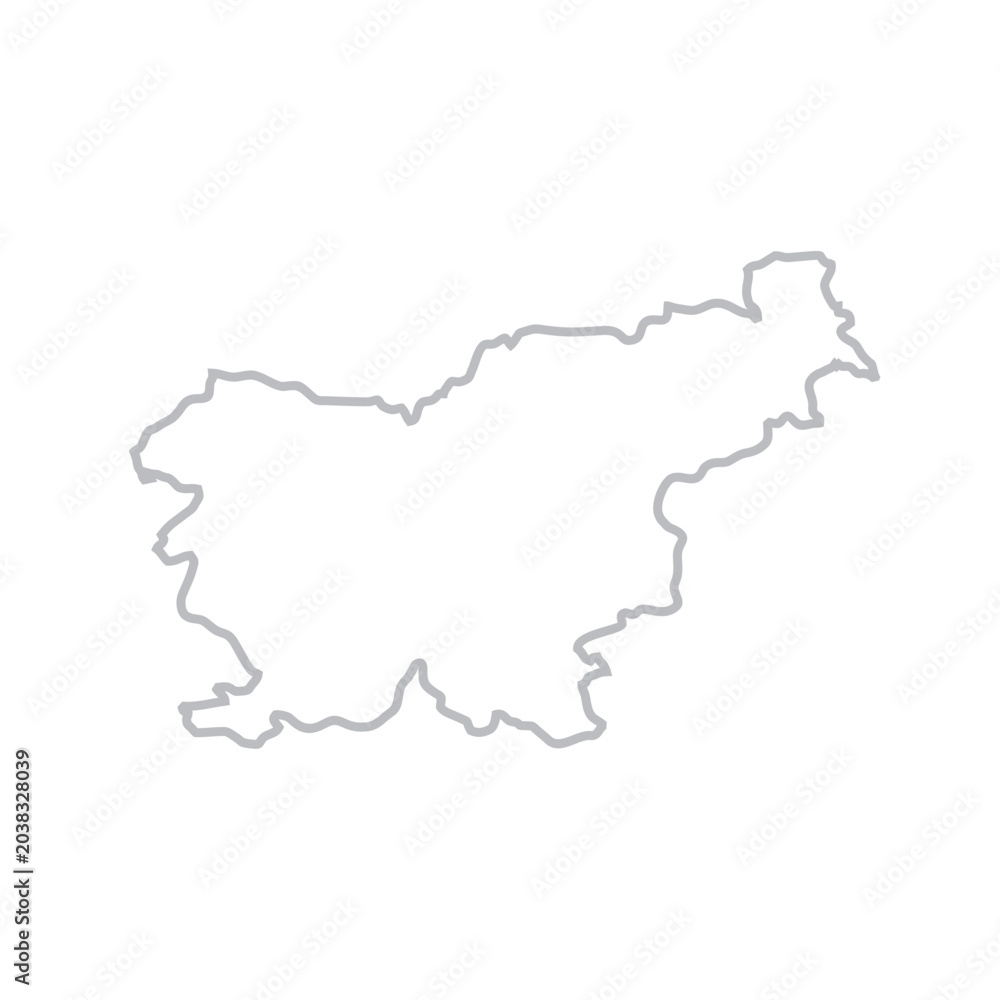 Obraz premium slovenia map monoline Suitable for posters and web icons