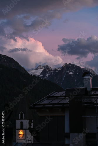 tramonto vermiglio Val di Sole Trentino Italia
