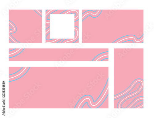 Trans Flag Line Freeform web social media templates various sizes