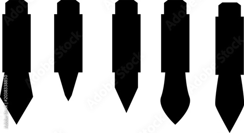 Schilderij op canvas Pen nib icon collection on transparent background