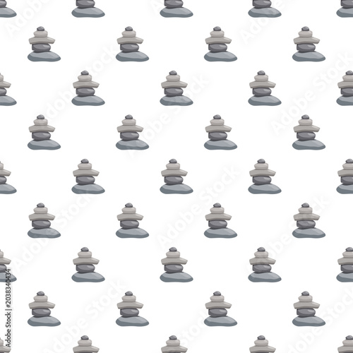 Photography Stacked grey zen balancing stones creating a calming and harmonious seamless bac