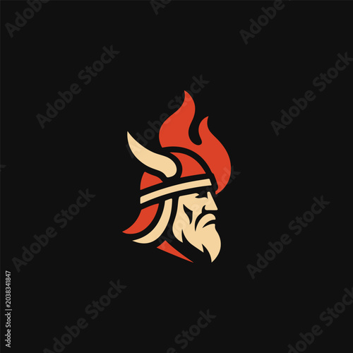 Cuadro en lienzo Odin Fire Logo