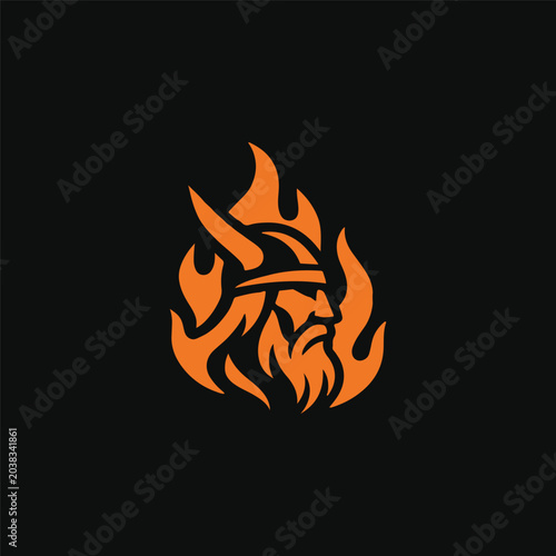 Bild auf Leinwand Odin Fire Logo