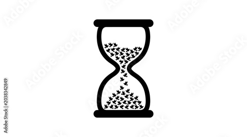 Bild auf Leinwand Hourglass with sand timer symbol.