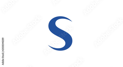 Fotografie Large blue letter S symbol.
