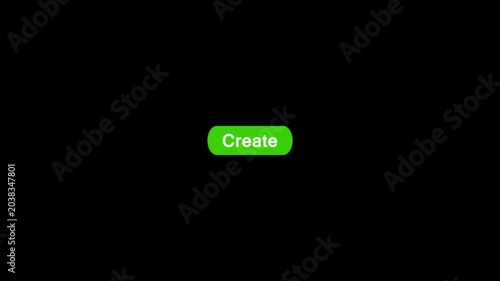 Click on create button with computer arrow cursor, Button Click or press apply button on transparent background.