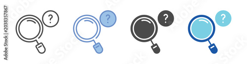 Fotografija Curiosity Icon Set With Multiple Styles Vector Illustration