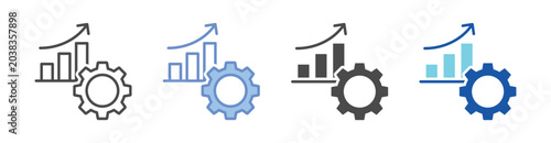 Foto Development Icon Set With Multiple Styles Vector Illustration