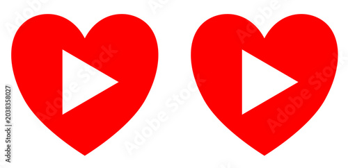 Heart Play Video SVG