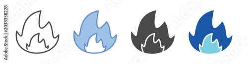 Foto Passion Icon Set With Multiple Styles Vector Illustration