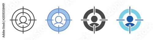 Fotografía Focus Icon Set With Multiple Styles Vector Illustration