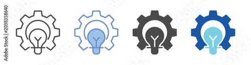 Foto Innovation Icon Set With Multiple Styles Vector Illustration