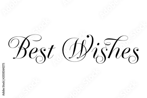 Tableau sur toile Best Wishes - The phrase Best Wishes on white background
