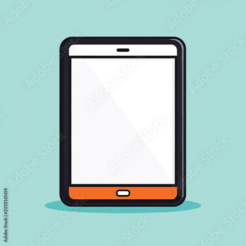 Smartphone device with blank screen.
