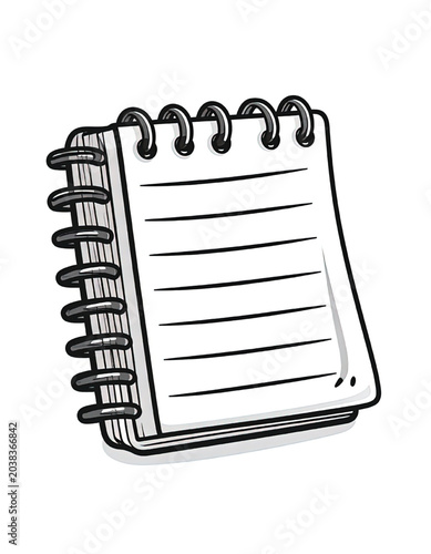 Spiral Bound Notebook with Blank Pages.