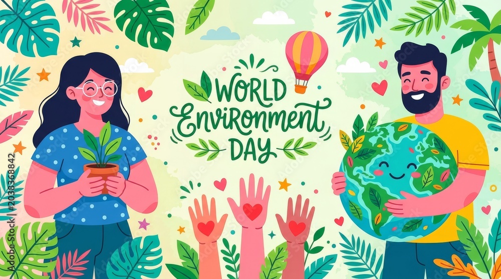 Fototapeta premium World Environment Day Vector Banner