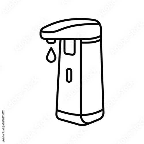 Automatic Soap Dispenser Outline Vector Icon
