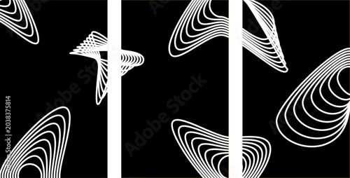 Φωτογραφία Three dimensional red triangular prisms floating in space with geometry triangle