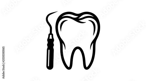 Photos Dental Tooth and Scaler Icon