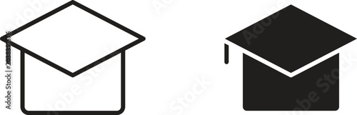 Foto Graduation cap icon design for signs, logo, apps or website