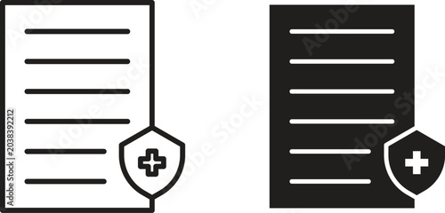 Fotografie Health insurance icon design for signs, logo, apps or website