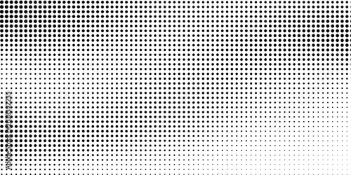 Basic halftone dots effect in black and white color. Halftone effect. Dot halftone. Black white halftone.Background with monochrome dotted texture.