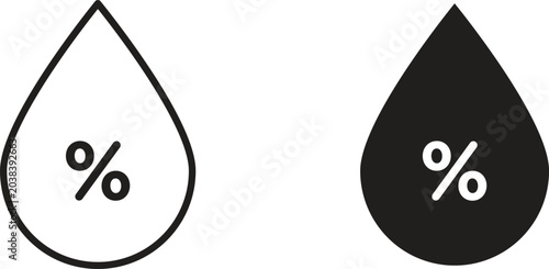Foto Humidity icon design for signs, logo, apps or website