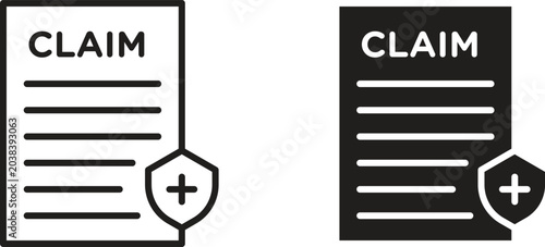 Canvastavla Insurance Claim icon design for signs, logo, apps or website