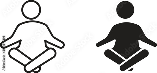 Tableau sur toile Meditation icon design for signs, logo, apps or website