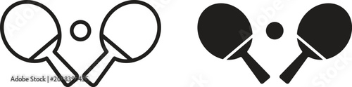 Ping pong icon design for signs, logo, apps or website