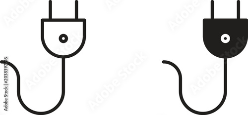 фотографія Plug icon design for signs, logo, apps or website