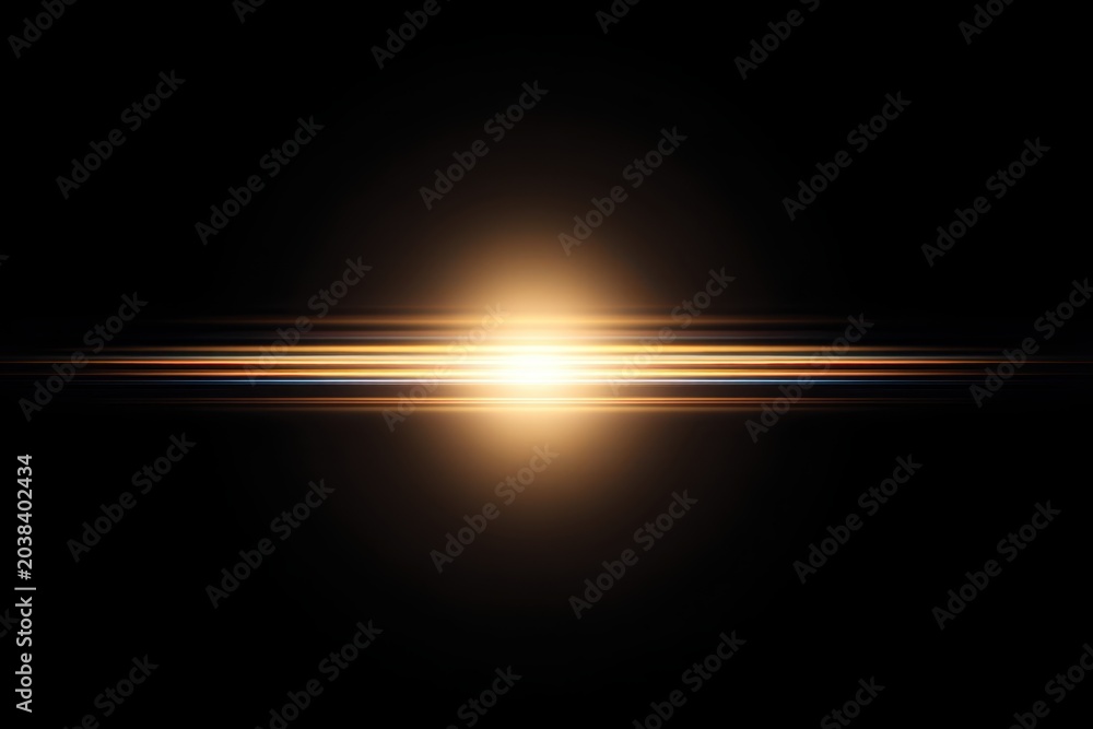 Fototapeta premium Abstract light burst creating a dynamic and vibrant focal point in a dark space.