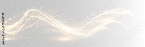 Foto Gold png spark dust png overlay on gently background abstract artful curl glowin