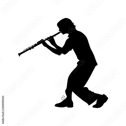 saxophone player silhouette