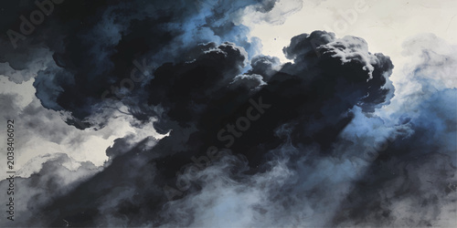 Foto A dramatic time lapse of dark and white clouds moving over the mountains against
