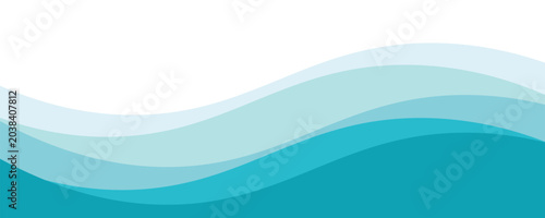 Abstract Water wave vector illustration design background. Wavy Background for summer